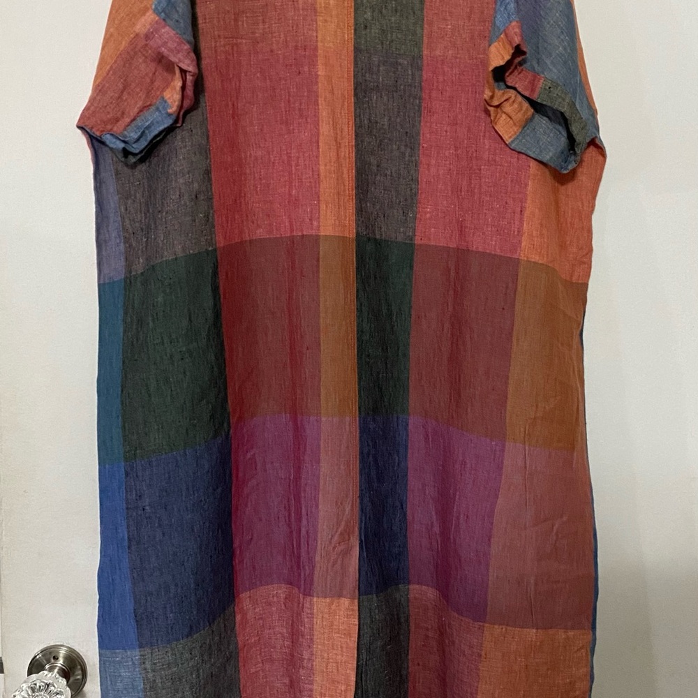 Alembika Patchwork Linen Multicolor Plaid Women's… - image 5
